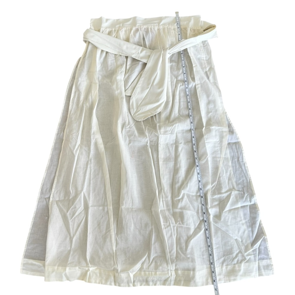 NEW SPANX Cream Swim Coverup‎ Skirt Lightweight Cotton Side Slits Size Large/ XL - Picture 5 of 8